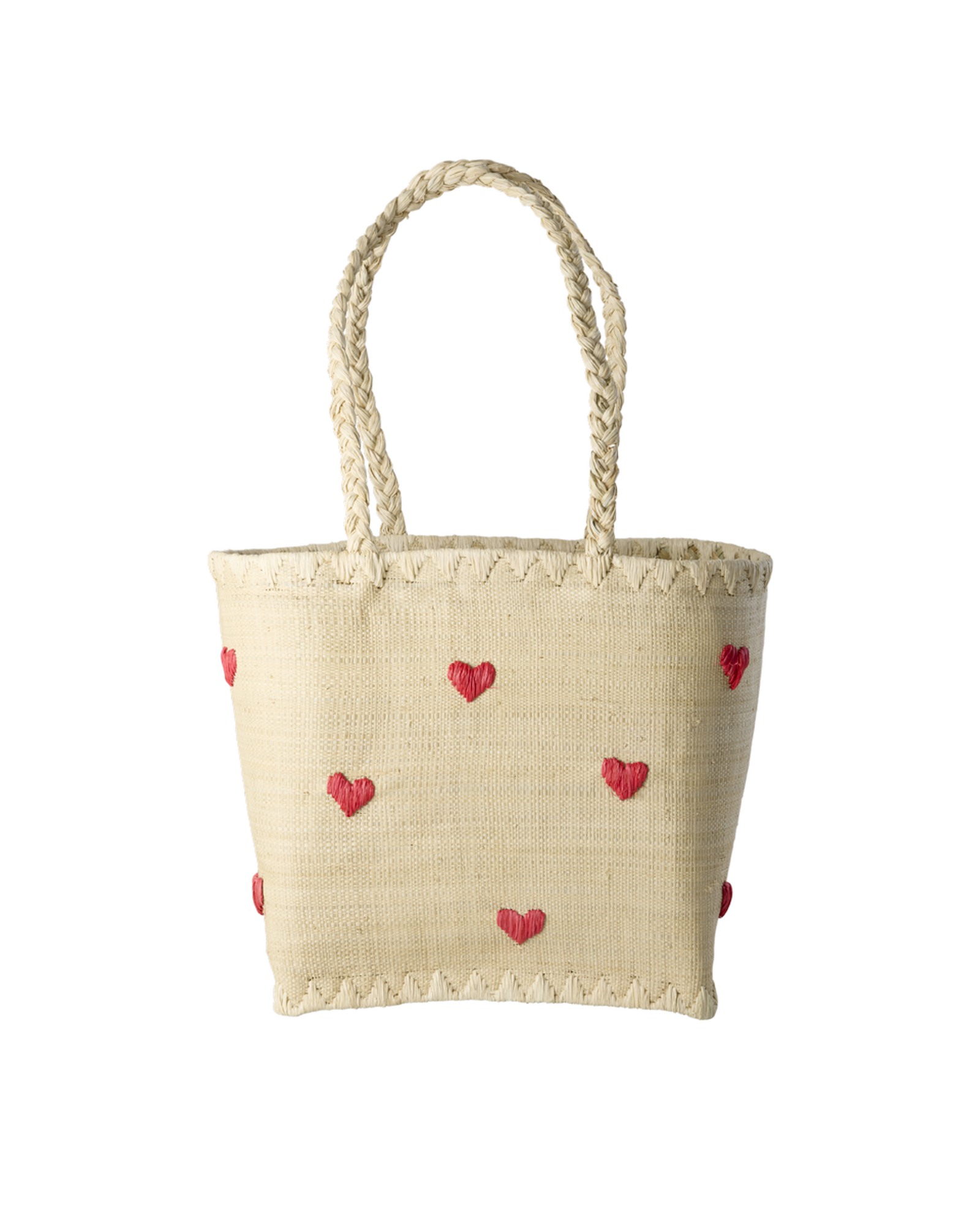 Compra Pequeño Rafia Bolsa Natural Darling Hearts Design