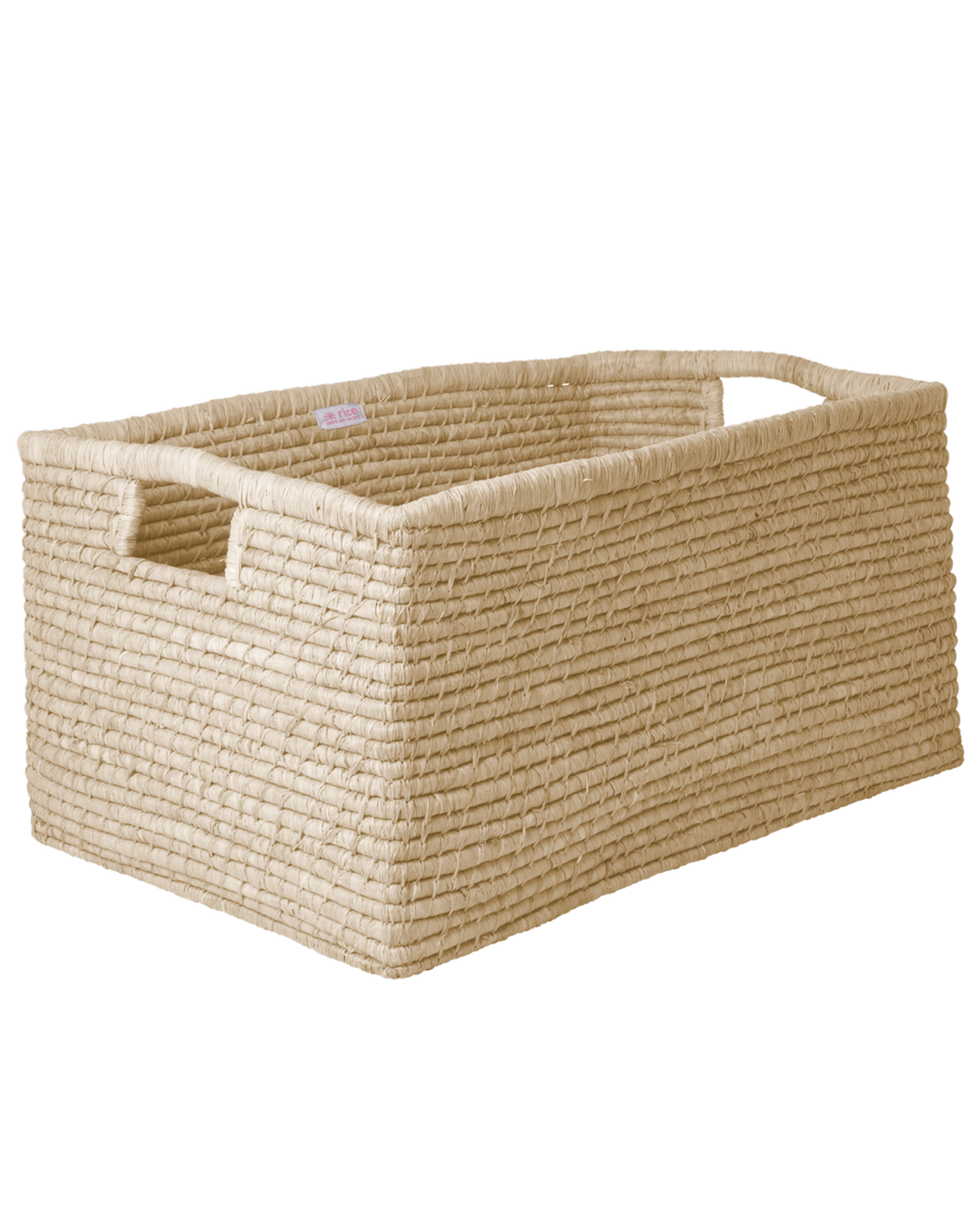 Extra groß Rechteckig Raffia Aufbewahrungskorb