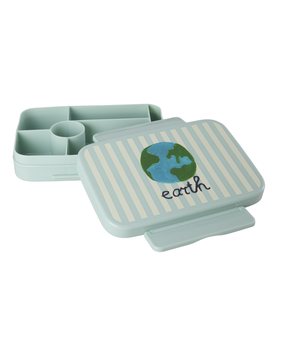 Plastic Lunchbox - Zacht blauw - ABC Print