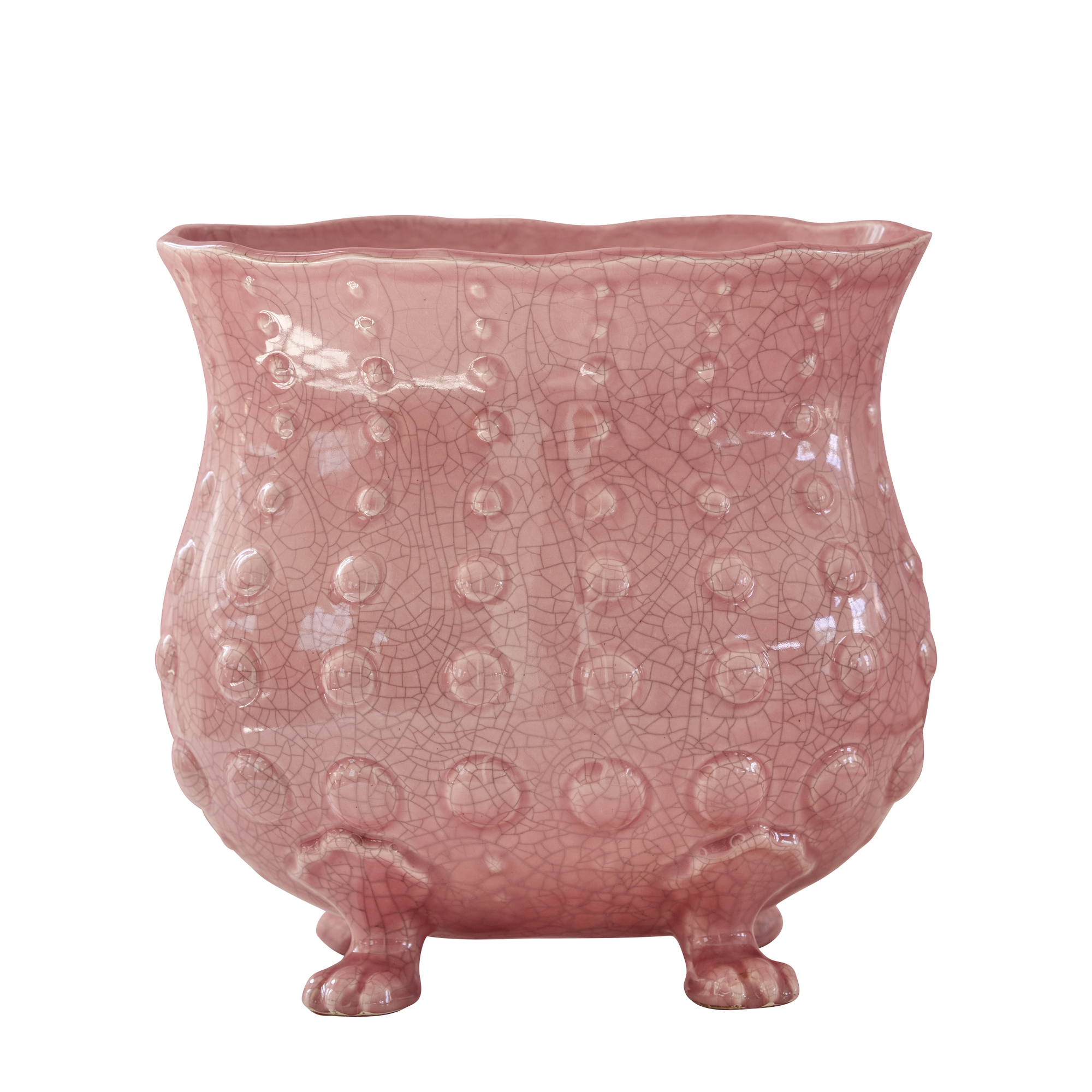 Keramik-Pflanzentopf Im Vintage-Stil – 2 Stück, Rosa Blumenmuster, Dekorativ Für Zimmerpflanzen