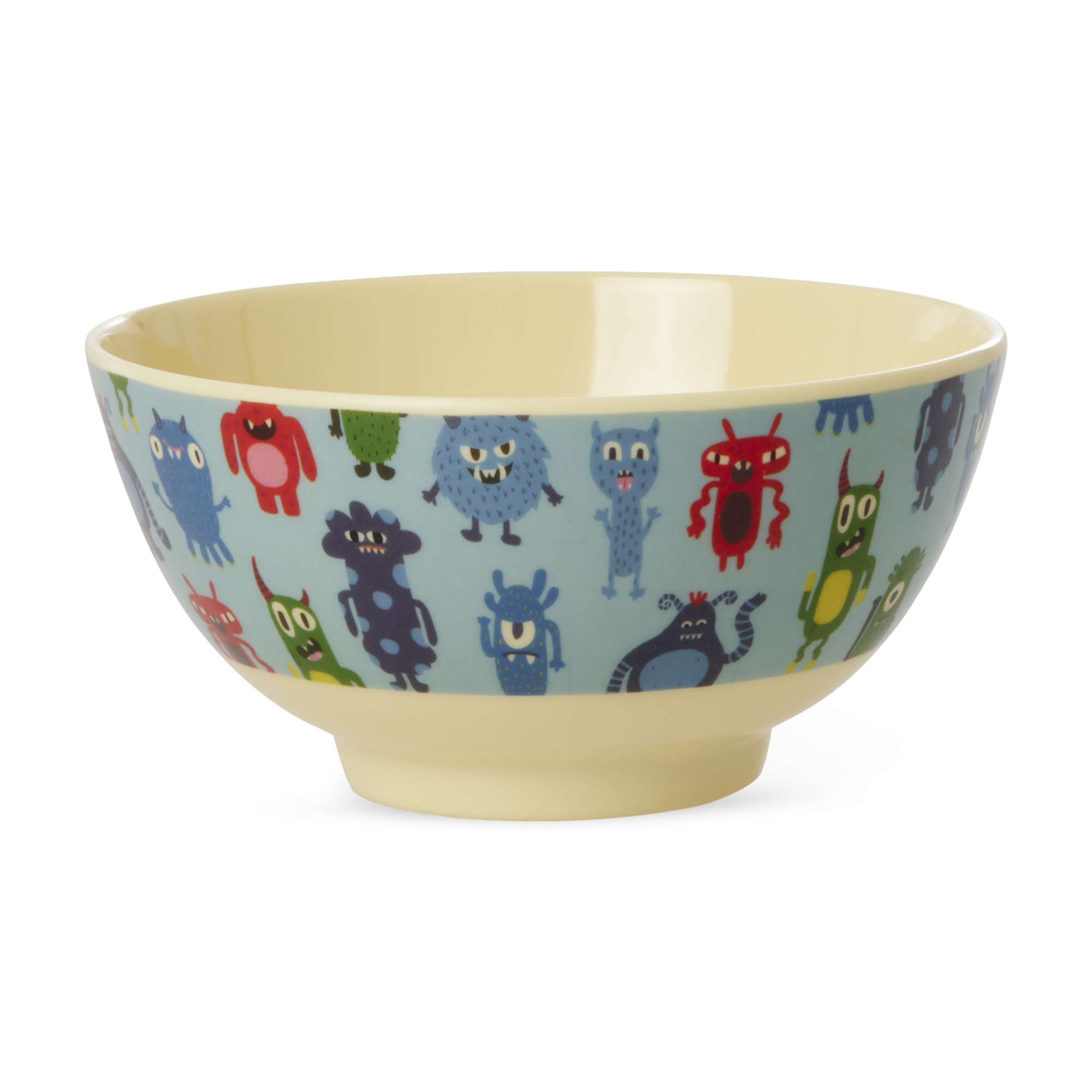 Buy Medium Kids Bowl - Soft Blue - Monsters Print | Danish design