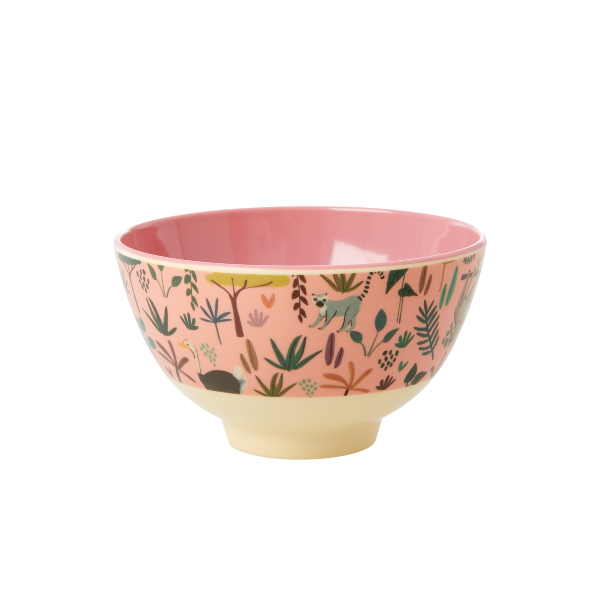 Buy Small Melamine Bowl - Coral - Jungle Animals Print | RICE