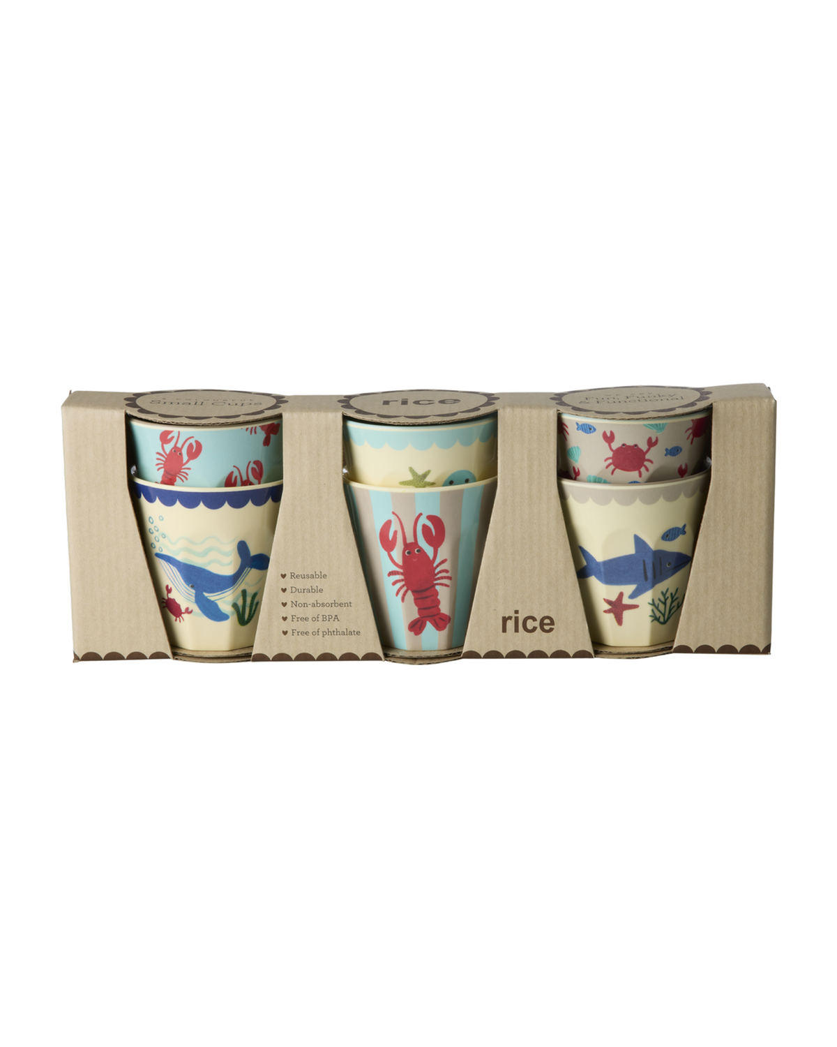Kleine Becher - Blau - Ocean Print