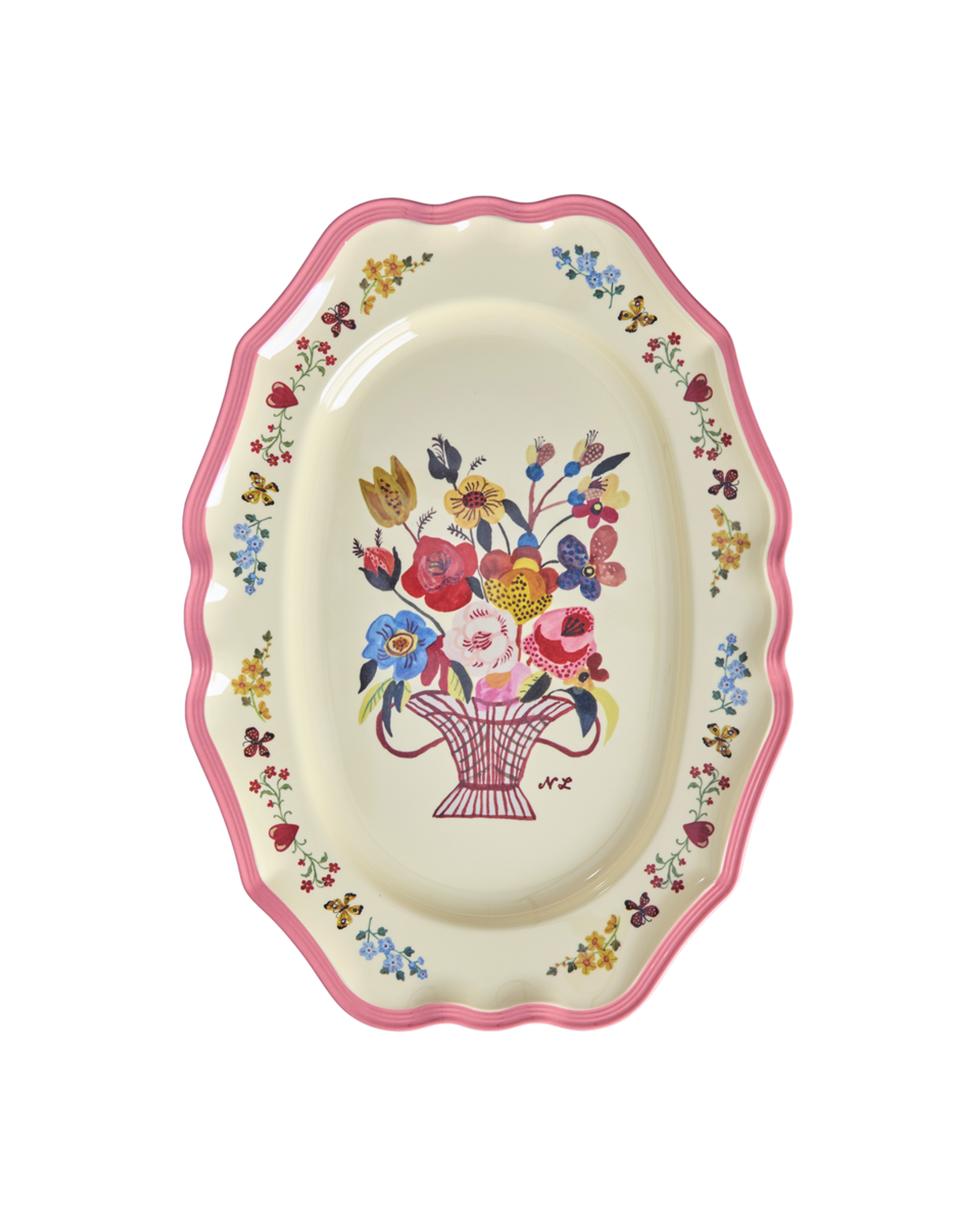 Large Vintage Serving Dish - Coral - Nathalie Lété Vol. 2 Print