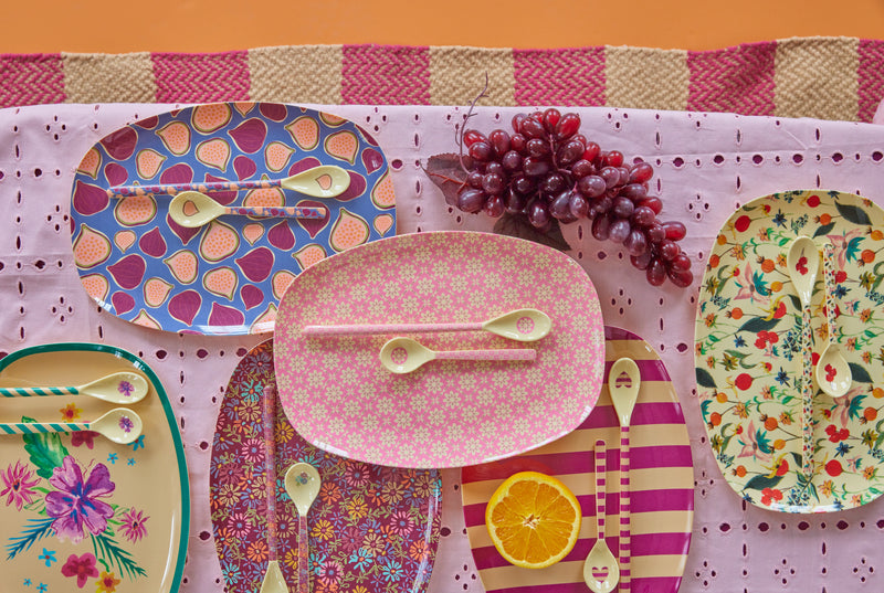 Latte Spoon - Pink - Graphic Flower Print Environment