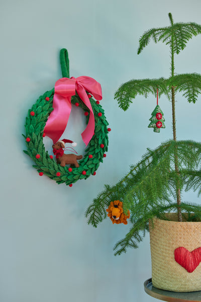 Lion Fabric Christmas Ornament - Orange Environment