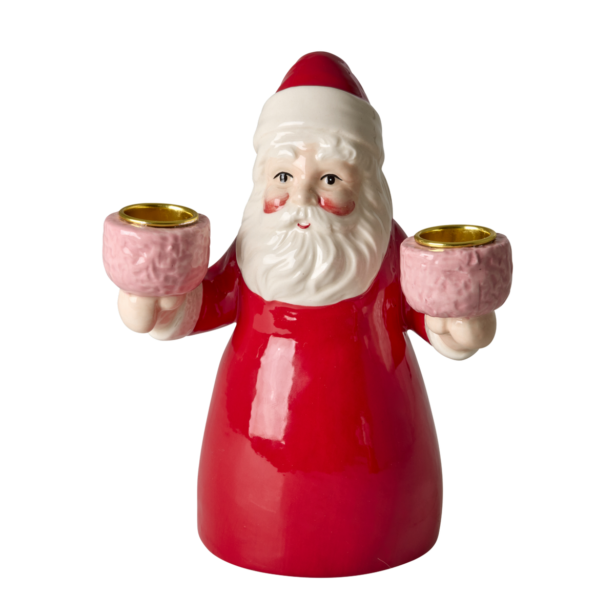 Groß Weihnachtsmann Keramik Kerzenhalter