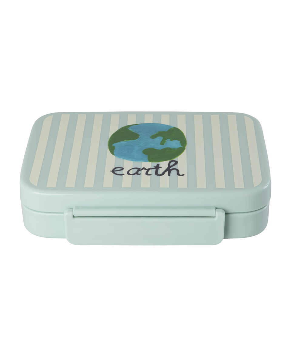 Plastic Lunchbox - Zacht blauw - ABC Print