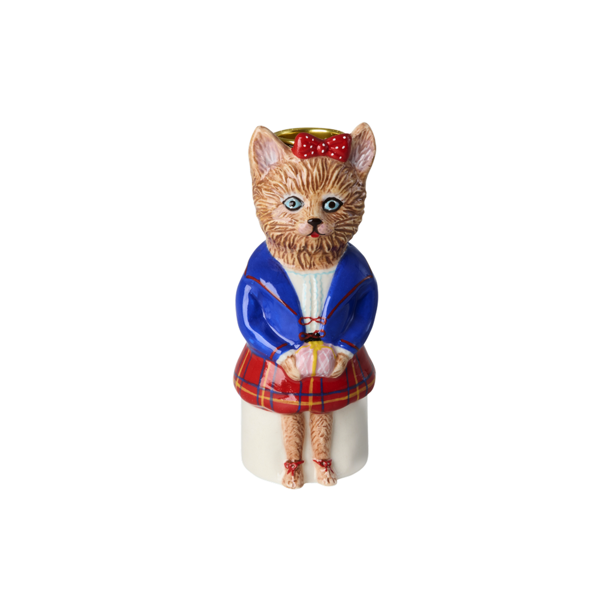 Chatte Céramique Bougeoir - Marron - Nathalie Lété