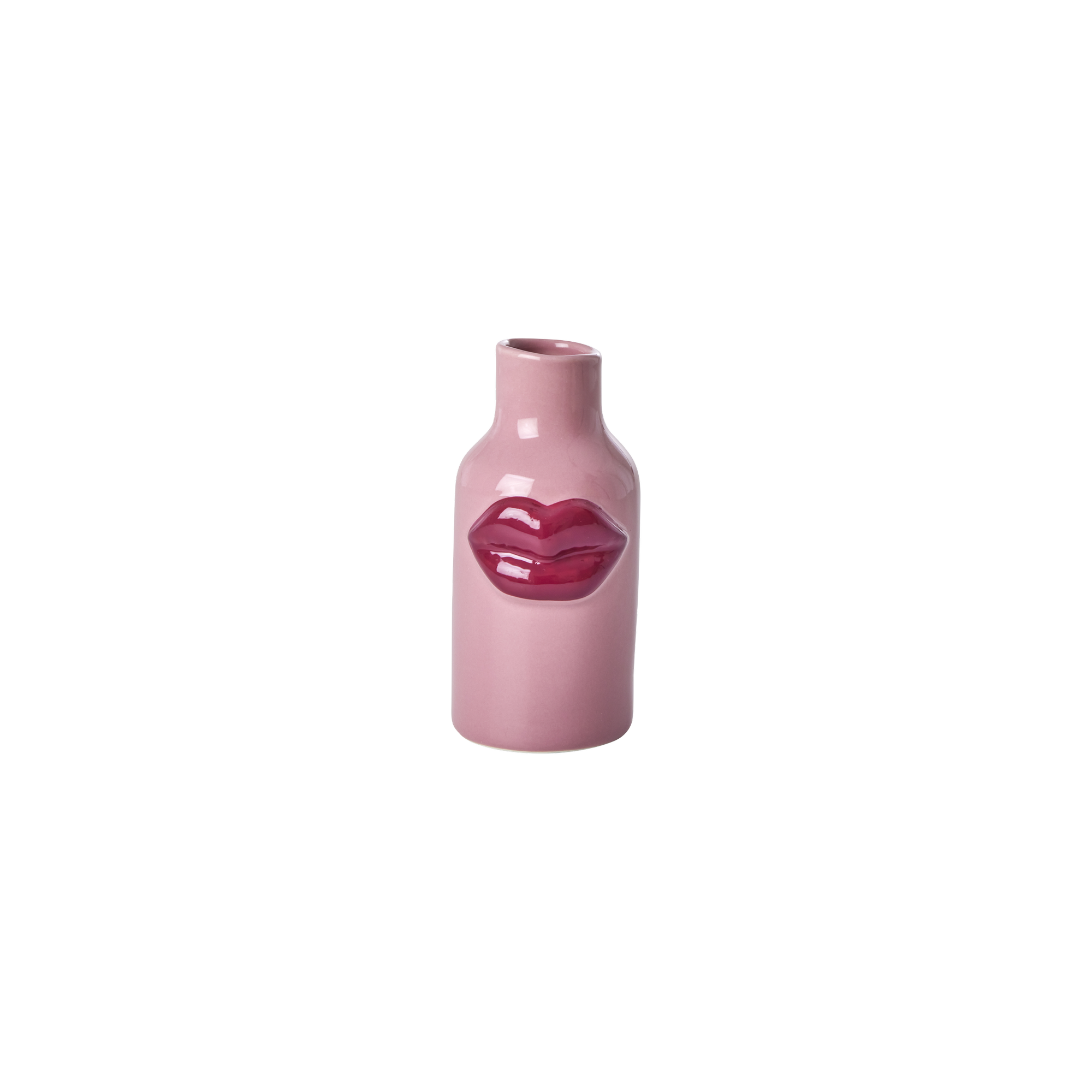 Cendrier Créatif En Céramique Avec Lèvres - Décoration D'intérieur Originale - Couleur Rose - 6