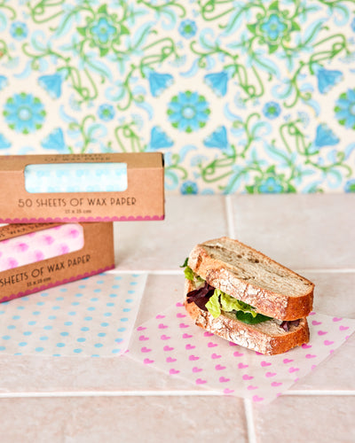 Pequeño Papel de cera para sándwich - Azul suave Environment
