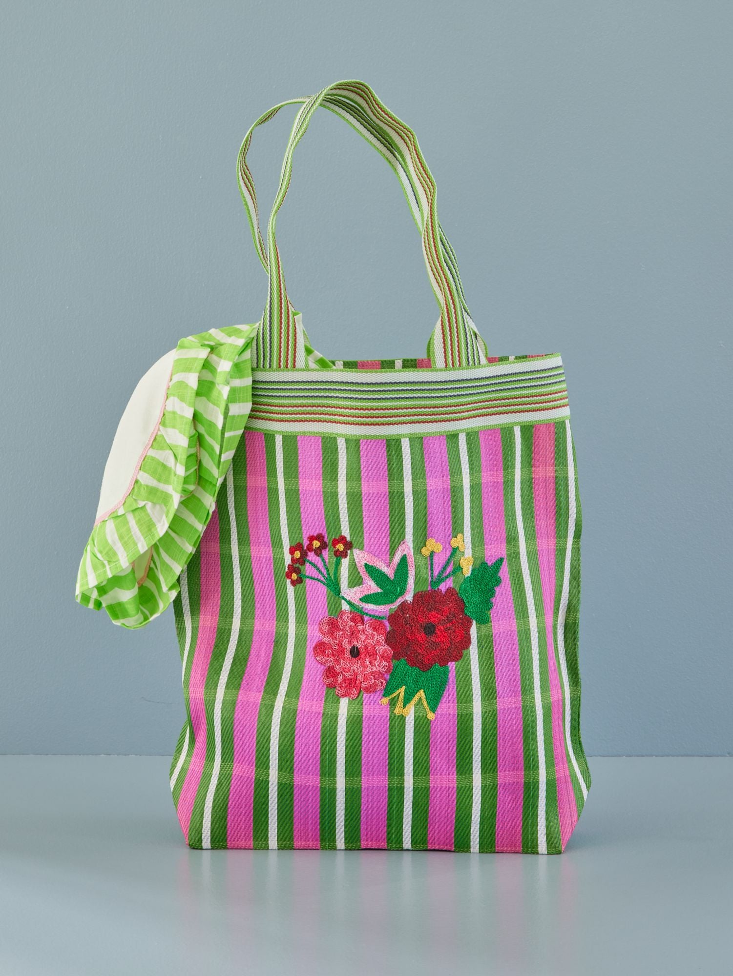 Buy Recycled Plastic Bag Multicolor Flower Design Danish design
