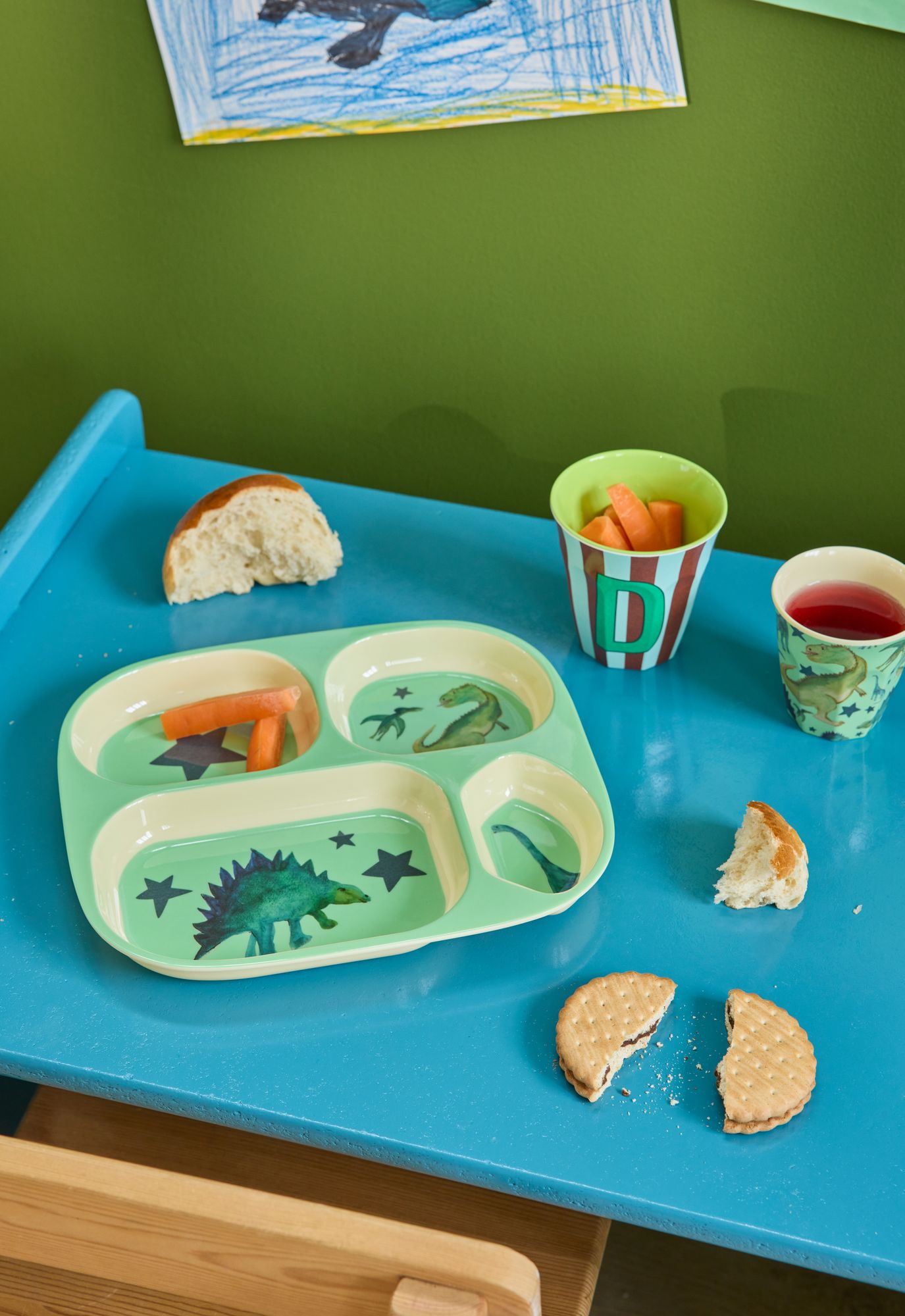 Dino Childrens Dinosaur Plate Set Dinosaurs Childrens Melamine