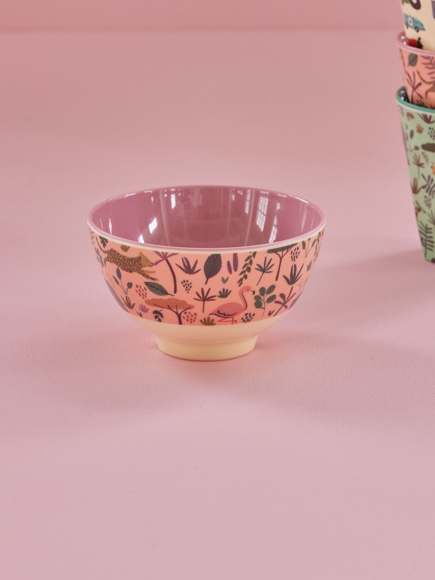 Buy Small Melamine Bowl - Coral - Jungle Animals Print | RICE