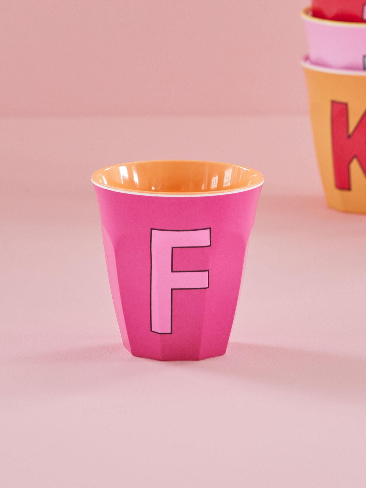 La Porcellana Becher Mit Buchstabe F – Weißer Porzellanbecher, Personalisierbar