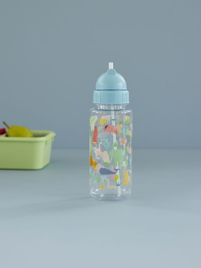 Rice Plastic Kids Drinking Bottle - Party Animal - Lavender