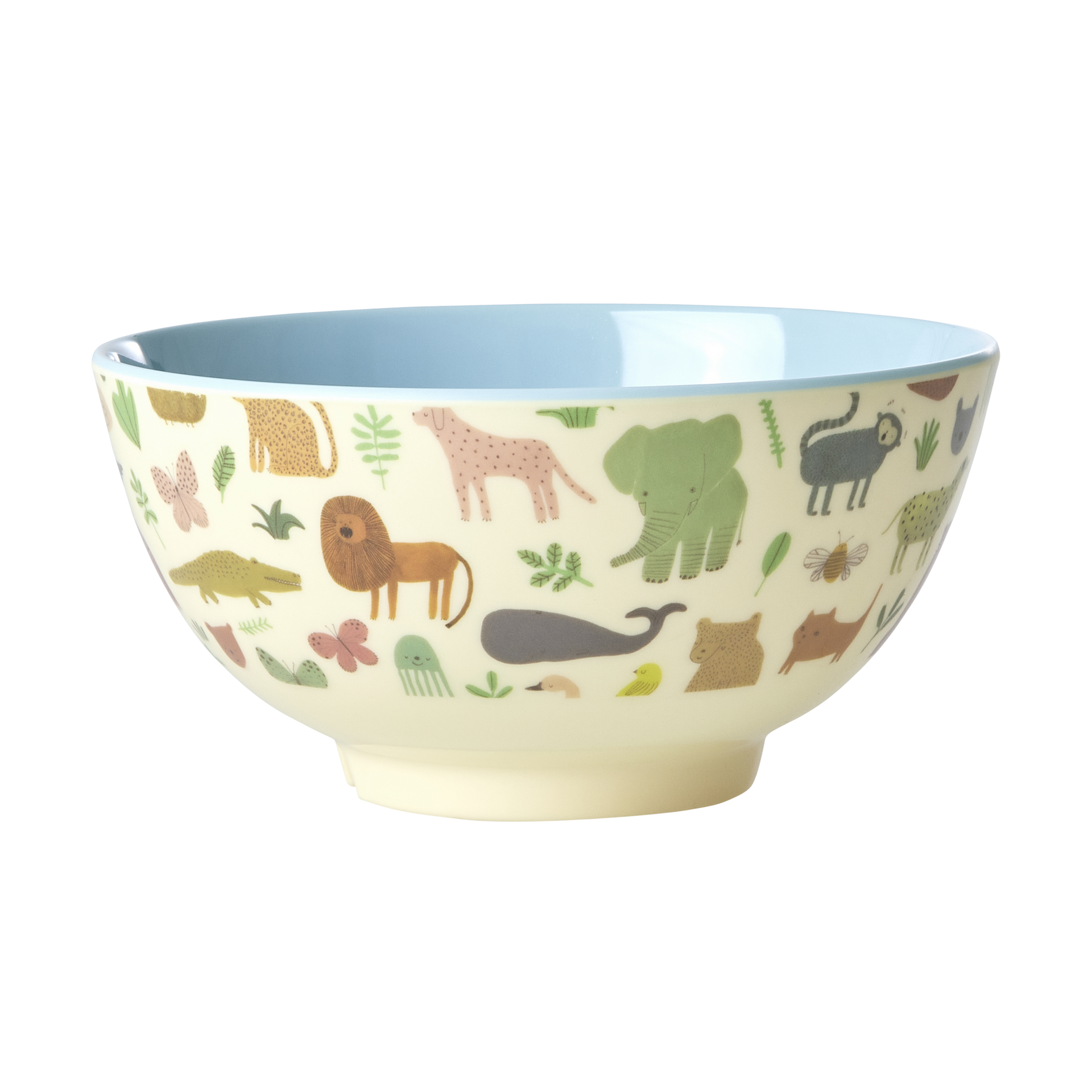 Buy Medium Bowl - Soft Blue - Sweet Jungle Print | Danish design