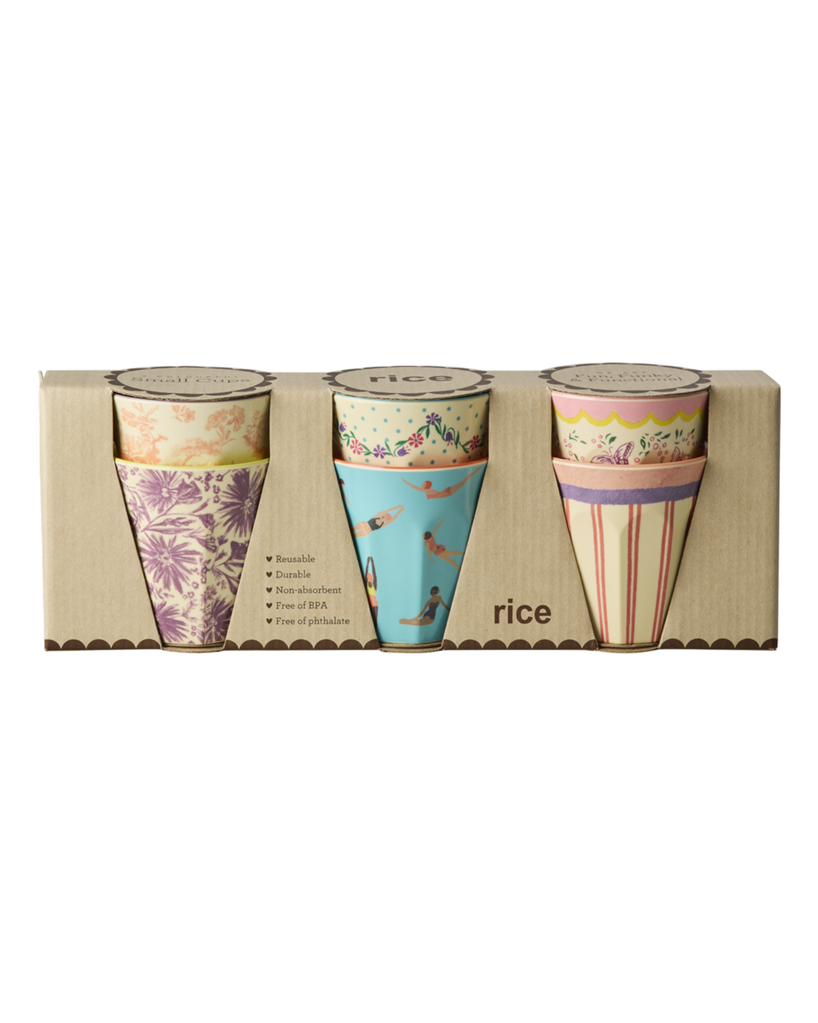 Rice Melamin Becher 400 Ml – Holiday Print, Bruchsicher, BPA-frei, Für Kinder, Camping & Alltag