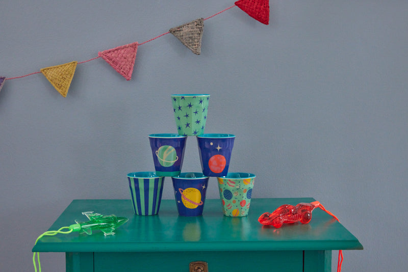 Piccolo Tazza per Bambini - Multicolore - Galaxy Prints - Confezione da 6 Environment