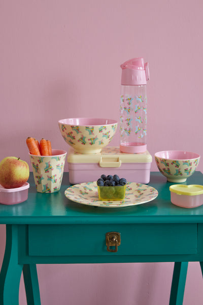 Large Lunch box - Pink - Roller Skate Print Environment