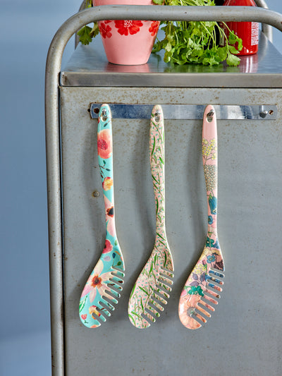 Pasta Spoon - Mint - Selma Flower Print Environment