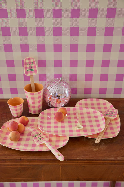 Mittelgroße Becher - Pink - Check It Out Print Environment