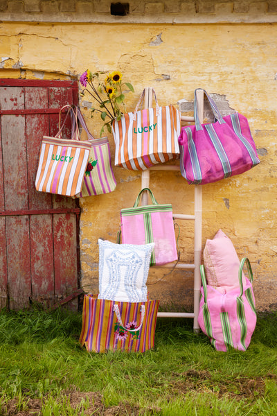 Large Recycled Plastic Shoulder Bag - Soft Pink Environment