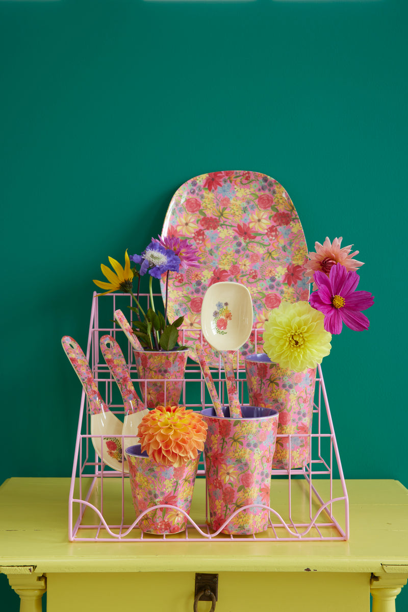 Melamine Salad Spoon - Multicolor - Swedish Flower Print Environment